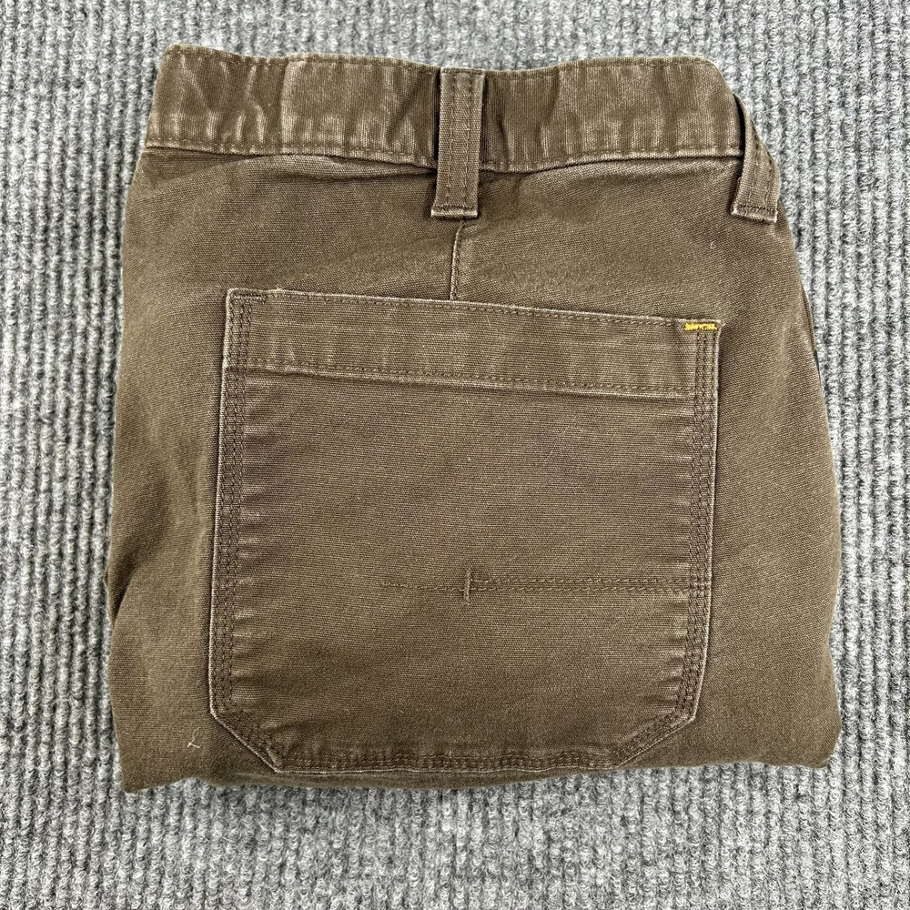 Ariat Rebar M4 Pants Mens 38x32 Brown Workwear Double Knee Canvas Utility Relax